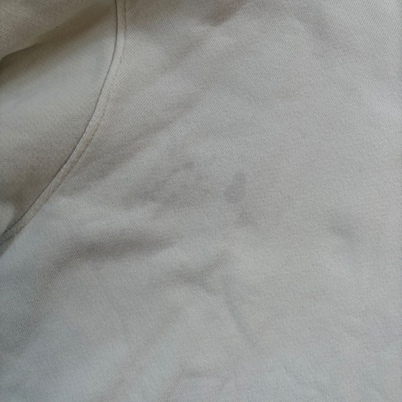 Madhappy Local Optimist Beige Crewneck Sweatshirt Medium Unisex Oversized Yoga - Picture 12 of 12